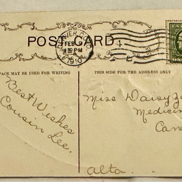 Vintage 1910 Dearest Valentine Gibson Girl in Heart with Poem Valentine Postcard - Picture 2 of 2